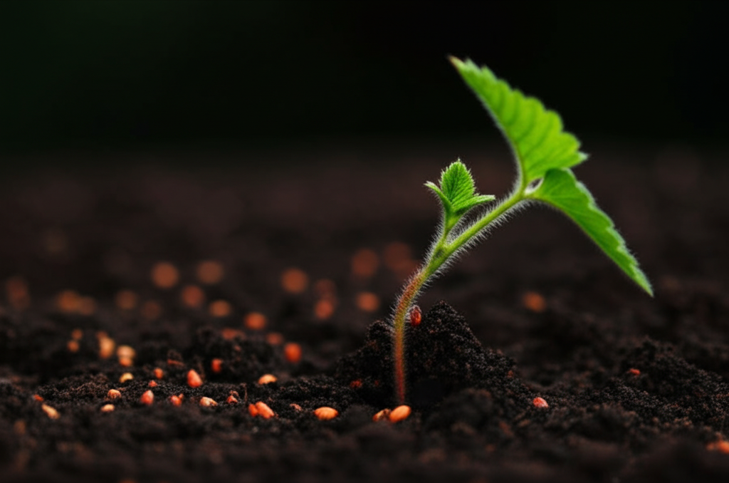 Strawberry seeds and early growth