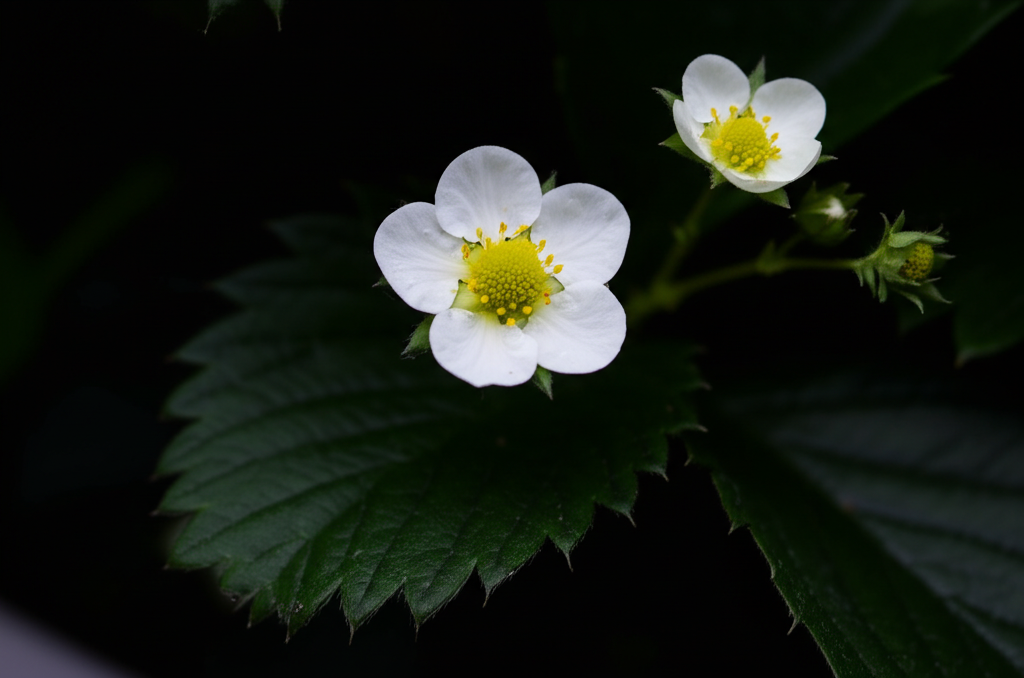 Strawberry flowering